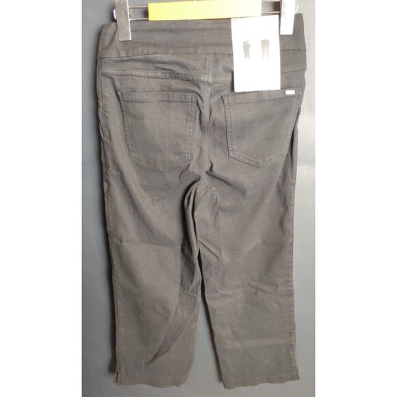 UP! Black Pull On Stretch Crop Pants NWT Women’s Comfortable Casual Wear - Picture 5 of 7
